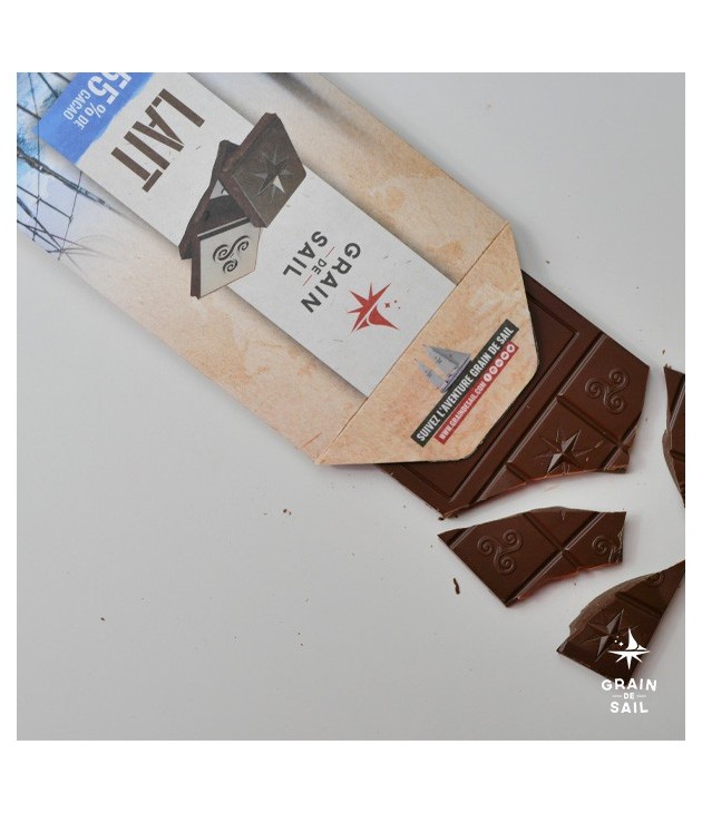 Tablette de chocolat au lait intense en cacao 55% bio (100g)