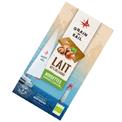 Tablette de chocolat au lait et noisettes torréfiées bio (100g)