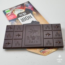 Tablette de chocolat Noir 75% de cacao bio (100g)