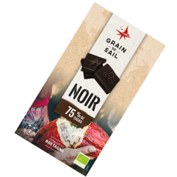 Tablette de chocolat Noir 75% de cacao bio (100g)