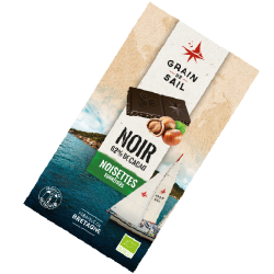 Tablette de chocolat noir et noisettes torréfiées bio (100g)