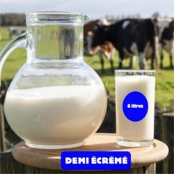 6L lait de vache DEMI ÉCRÉMÉ bio UHT