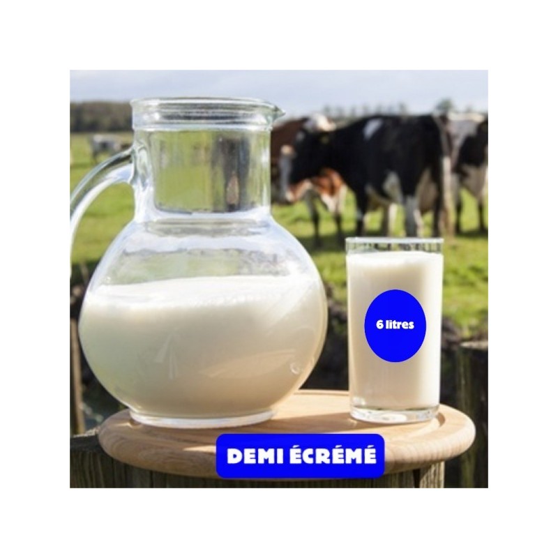 6L lait de vache DEMI ÉCRÉMÉ bio UHT