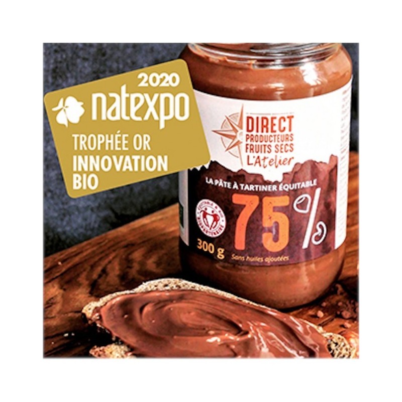 PÂTE À TARTINER 75% DE FRUITS SECS BIO (300G) - DESCLICS PAYSAN, LE GOÛT DU BIO SOLIDAIRE PRÈS DE CHEZ VOUS