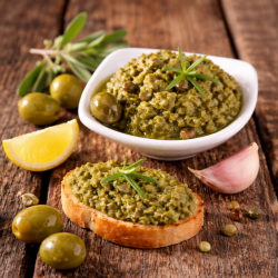 TAPENADE À LA GRECQUE VERTE BIO - DESCLICS PAYSAN, LE GOÛT DU BIO SOLIDAIRE PRÈS DE CHEZ VOUS