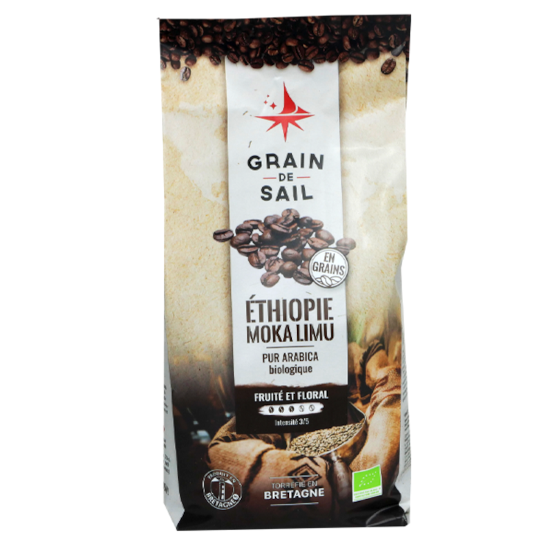 CAFÉ ÉTHIOPIE MOKA LIMU GRAINS BIO - DESCLICS PAYSAN, LE GOÛT DU BIO SOLIDAIRE PRÈS DE CHEZ VOUS