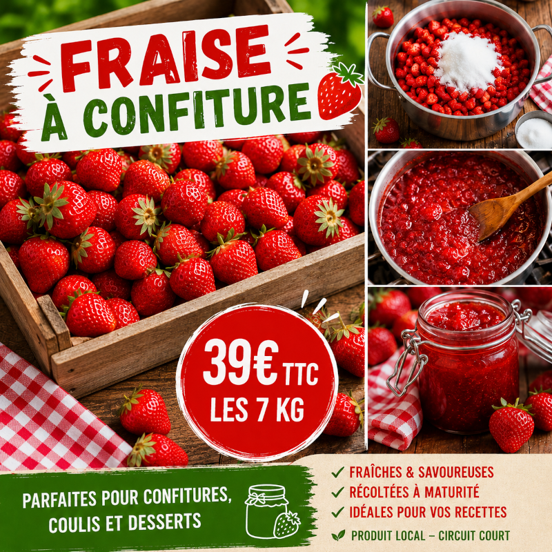FRAISE À CONFITURE LOCAL - DESCLICS PAYSAN, LE GOÛT DU BIO SOLIDAIRE PRÈS DE CHEZ VOUS