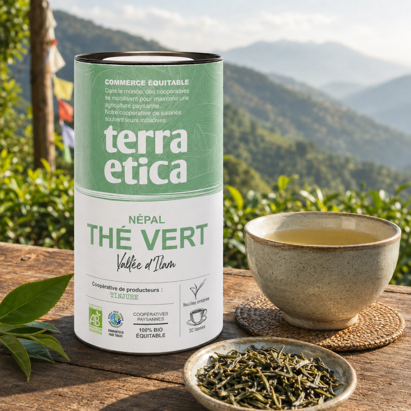 THÉ VERT DU NÉPAL BIO  - DESCLICS PAYSAN, LE GOÛT DU BIO SOLIDAIRE PRÈS DE CHEZ VOUS