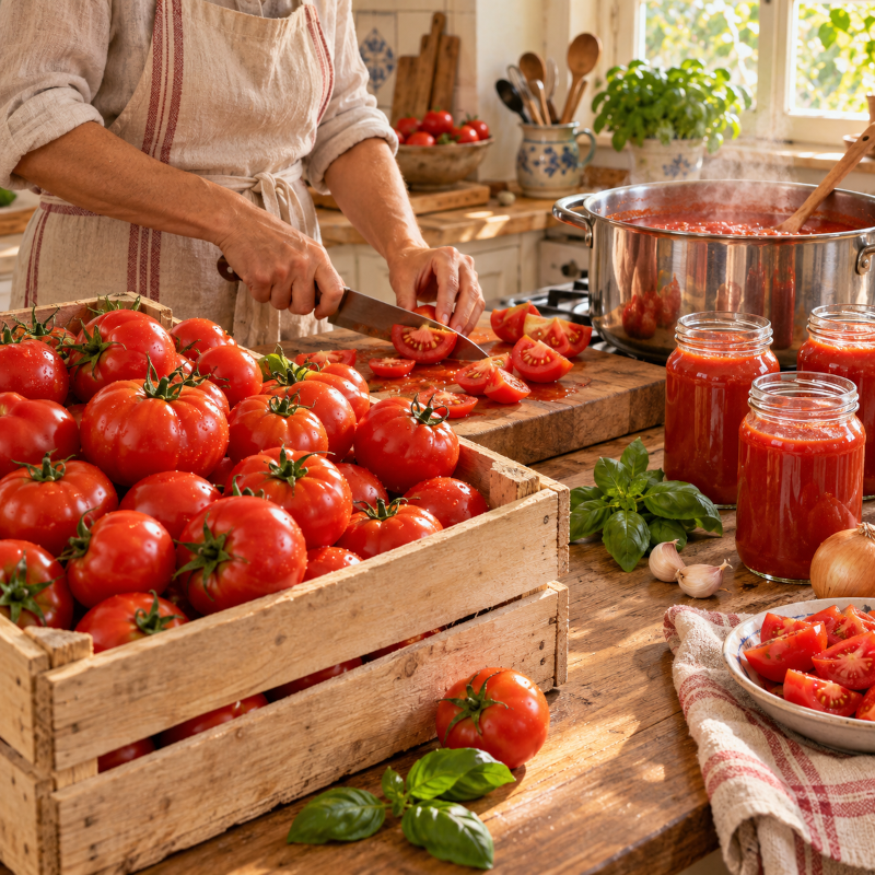 5KG DE TOMATES À COULIS BIO - DESCLICS PAYSAN, LE GOÛT DU BIO SOLIDAIRE PRÈS DE CHEZ VOUS