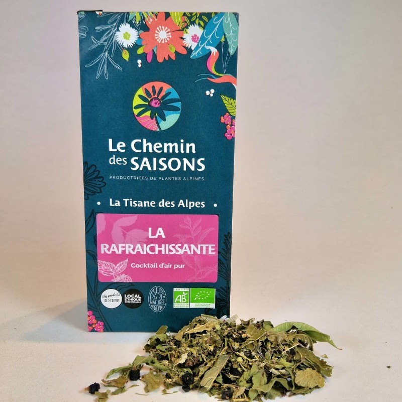 TISANE LA RAFRAÎCHISSANTE BIO - DESCLICS PAYSAN, LE GOÛT DU BIO SOLIDAIRE PRÈS DE CHEZ VOUS