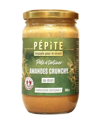 PÂTE À TARTINER AMANDES CRUNCHY AU MIEL BIO - DESCLICS PAYSAN, LE GOÛT DU BIO SOLIDAIRE PRÈS DE CHEZ VOUS