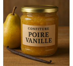 CONFITURE POIRE VANILLE BIO - DESCLICS PAYSAN, LE GOÛT DU BIO SOLIDAIRE PRÈS DE CHEZ VOUS
