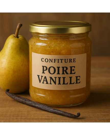 CONFITURE POIRE VANILLE BIO - DESCLICS PAYSAN, LE GOÛT DU BIO SOLIDAIRE PRÈS DE CHEZ VOUS
