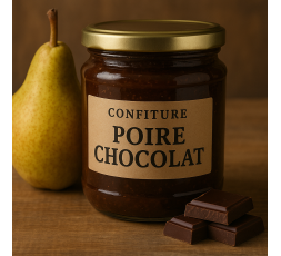 CONFITURE POIRE CHOCOLAT BIO - DESCLICS PAYSAN, LE GOÛT DU BIO SOLIDAIRE PRÈS DE CHEZ VOUS