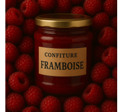 CONFITURE DE FRAMBOISE LOCAL - DESCLICS PAYSAN, LE GOÛT DU BIO SOLIDAIRE PRÈS DE CHEZ VOUS