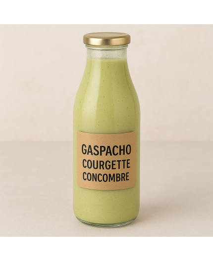 GASPACHO COURGETTE CONCOMBRE BIO - DESCLICS PAYSAN, LE GOÛT DU BIO SOLIDAIRE PRÈS DE CHEZ VOUS GASPACHO COURGETTE CONCOMBRE BIO - DESCLICS PAYSAN, LE GOÛT DU BIO SOLIDAIRE PRÈS DE CHEZ VOUS