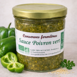 SAUCE POIVRON VERT BIO - DESCLICS PAYSAN, LE GOÛT DU BIO SOLIDAIRE PRÈS DE CHEZ VOUS