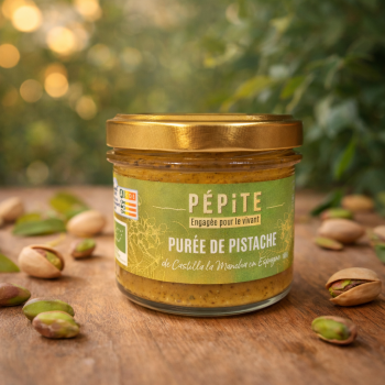 PURÉE DE PISTACHE BIO - DESCLICS PAYSAN, LE GOÛT DU BIO SOLIDAIRE PRÈS DE CHEZ VOUS