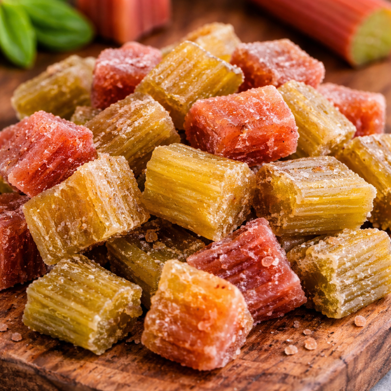 RHUBARBE CONFITES BIO  - DESCLICS PAYSAN, LE GOÛT DU BIO SOLIDAIRE PRÈS DE CHEZ VOUS